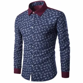 Mens Casual Long Sleeve Shirt Business Slim Fit