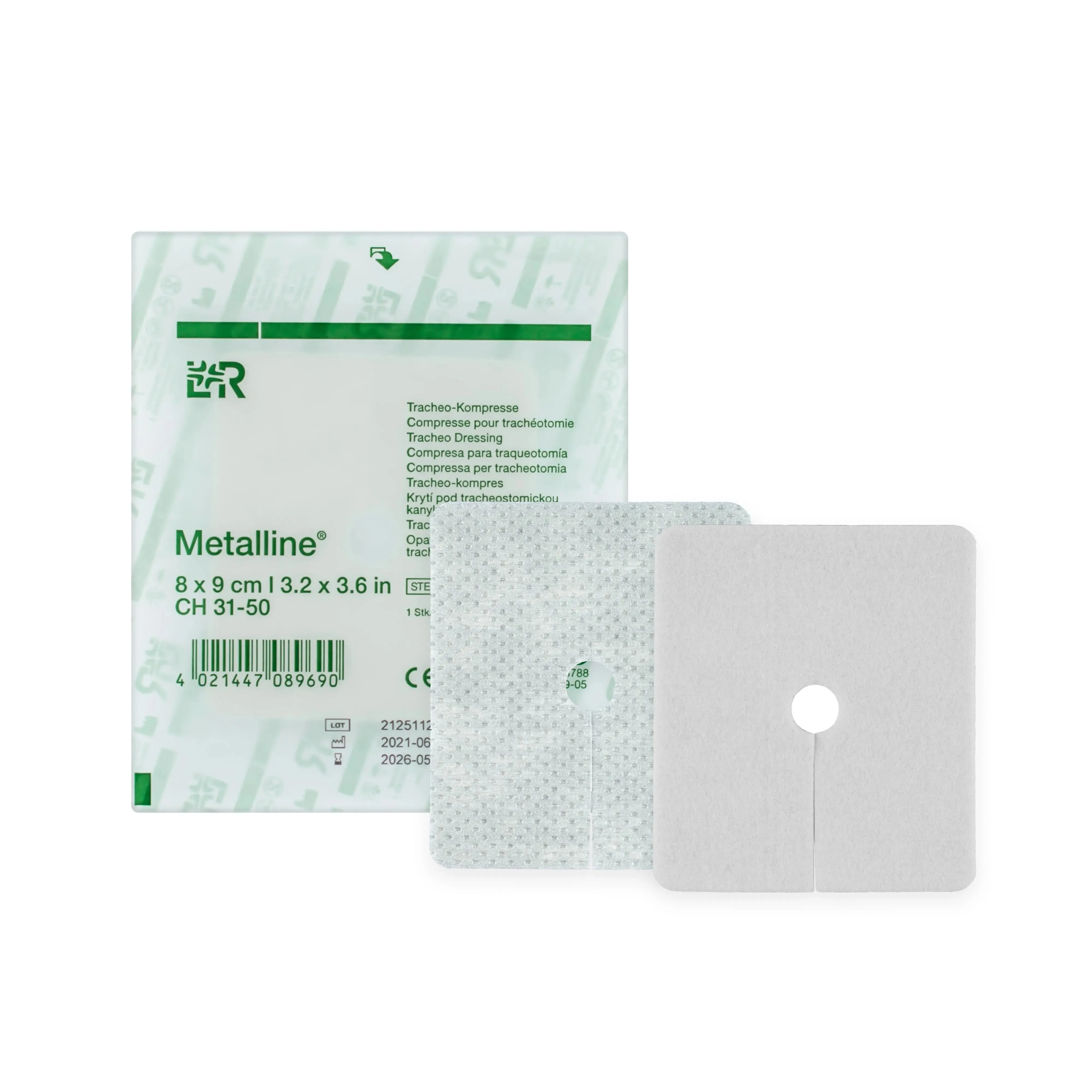 Metalline Tracheostomy Dressing (8cm x 9cm) (x50)