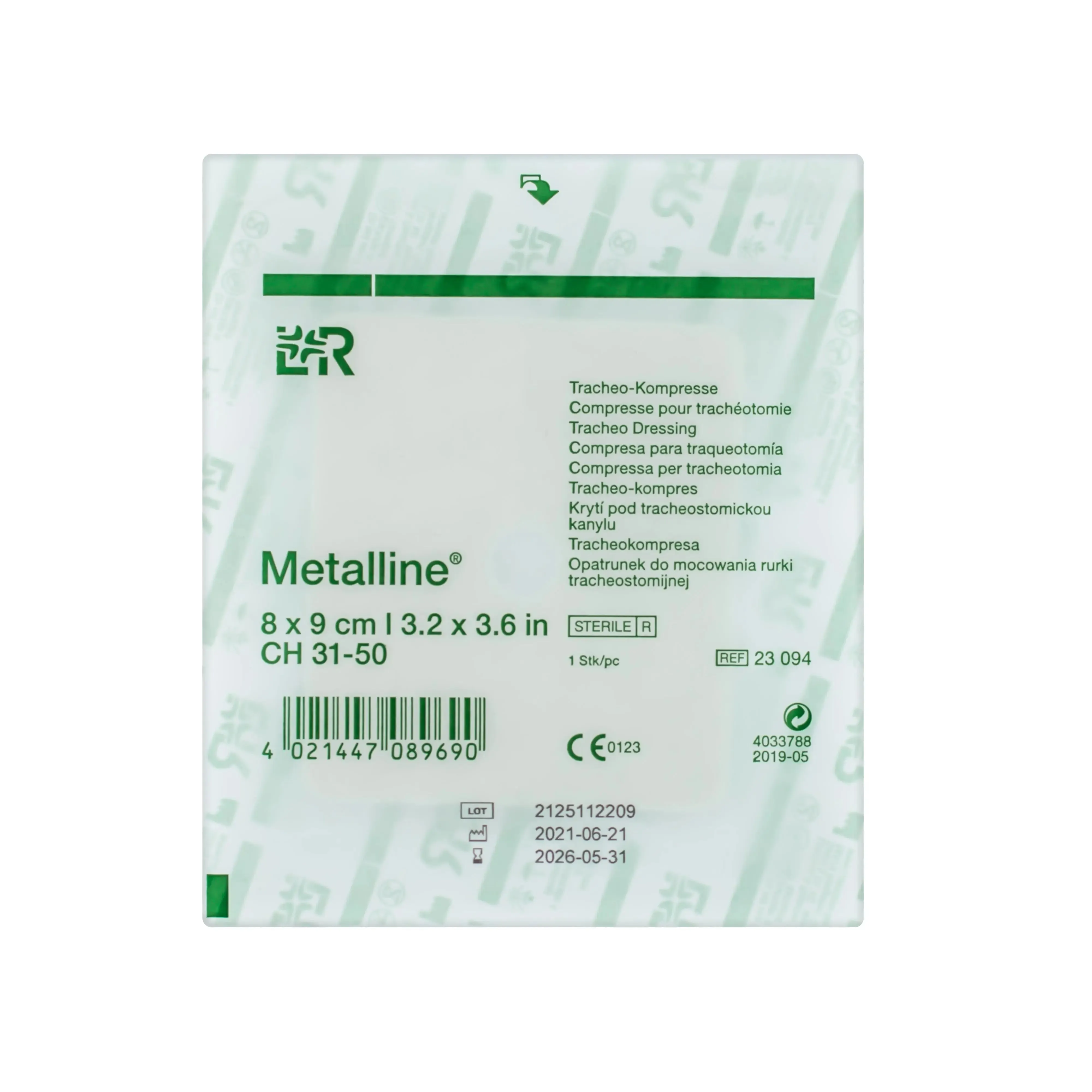 Metalline Tracheostomy Dressing (8cm x 9cm) (x50)