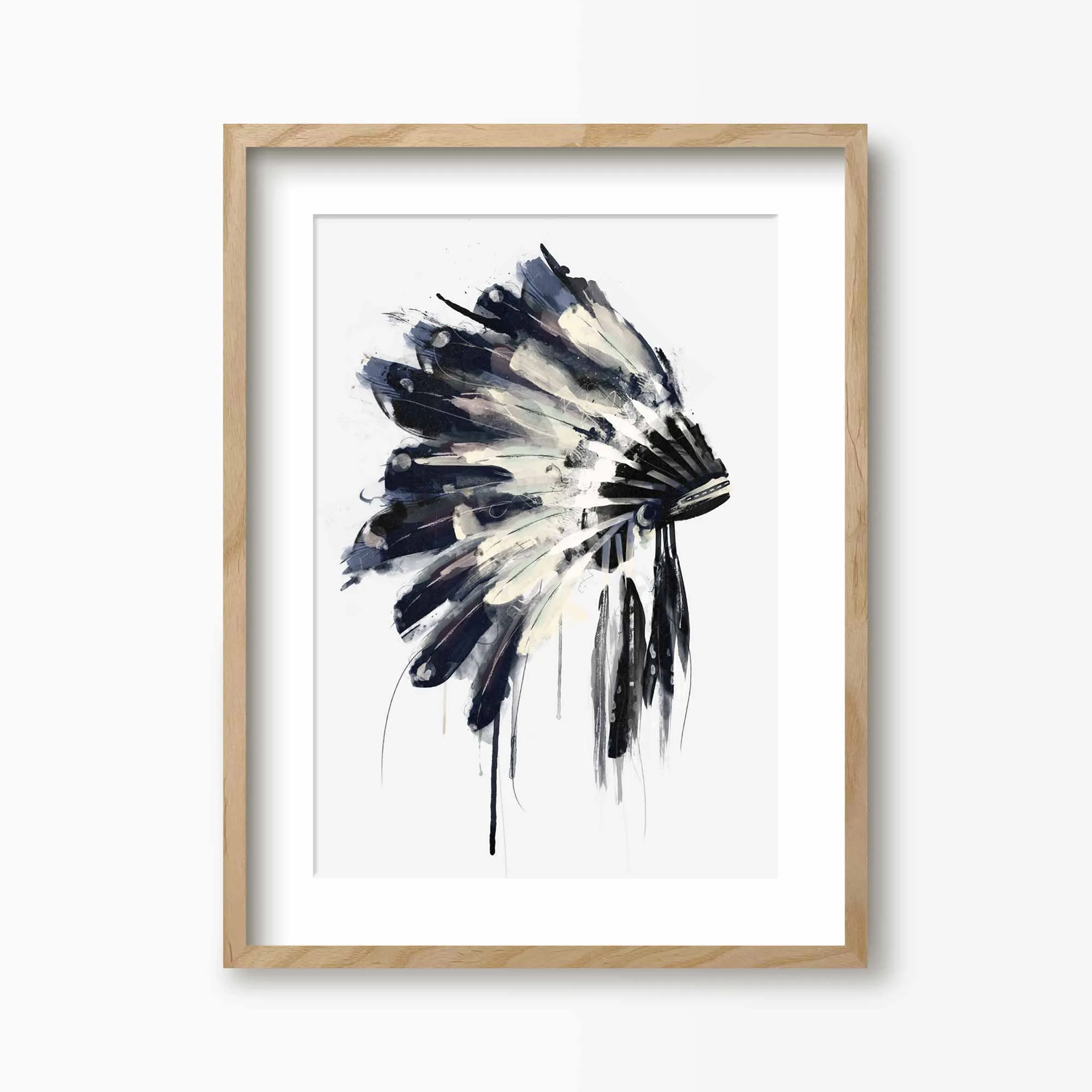 Native American Headdress Art Print