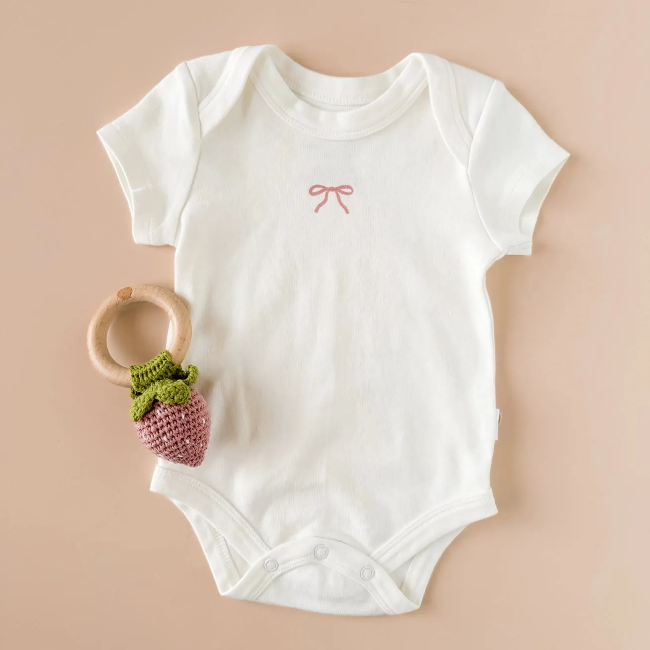 Pink Bow Onesie Bodysuit - Blueberry Hill