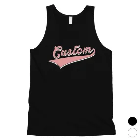 Pink College Swoosh Basic Cool Mens Personalized Tank Tops Gift