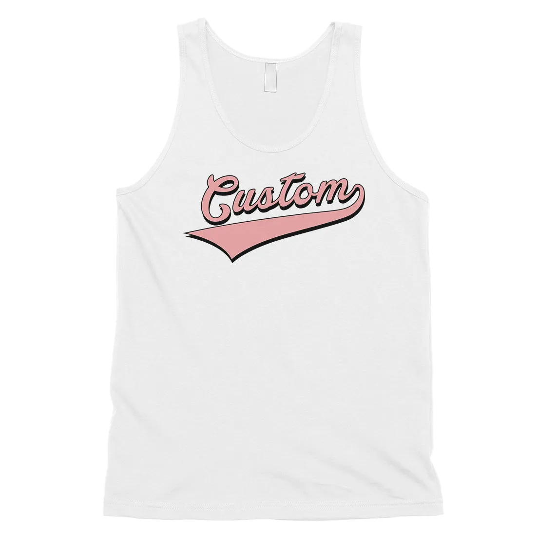 Pink College Swoosh Basic Cool Mens Personalized Tank Tops Gift