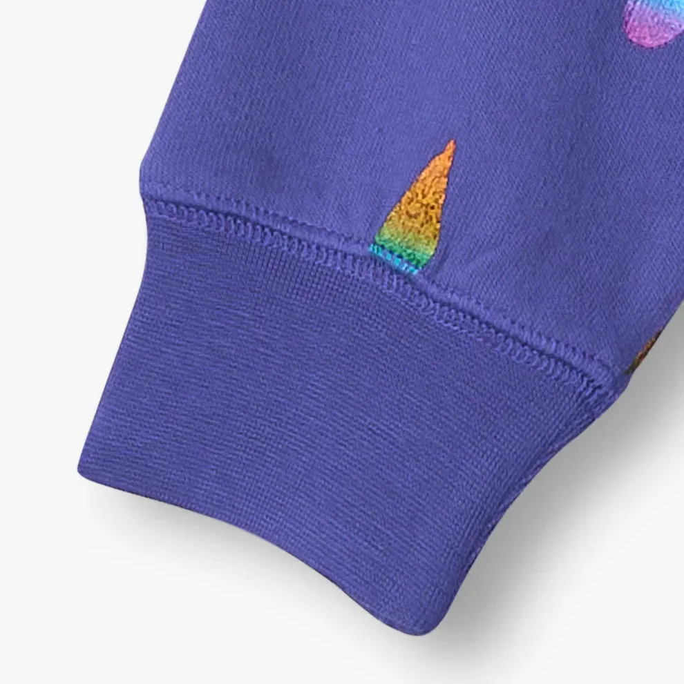 Rainbow Raindrops Sweatshirt Dress