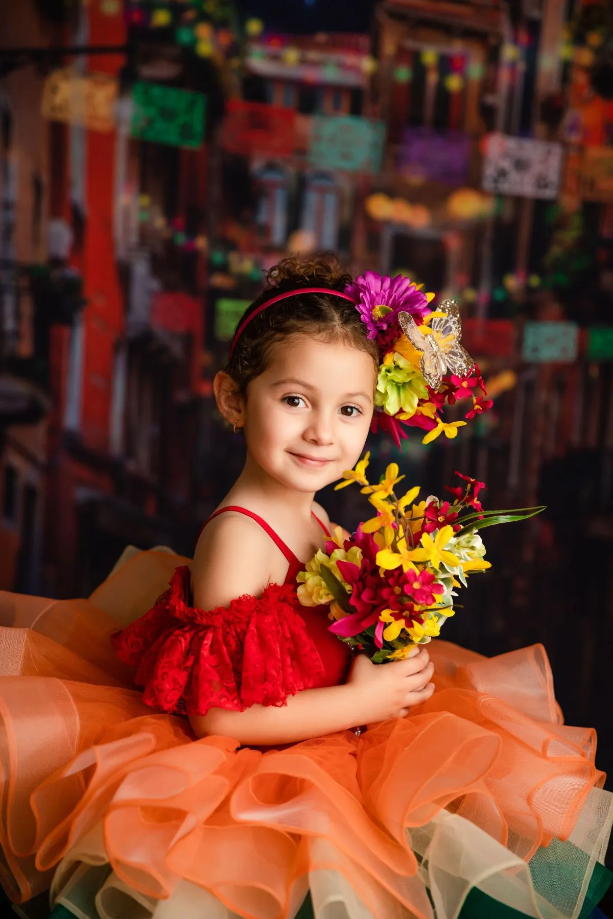 READY TO SHIP euc "Rainbow Hope" Petal Length Dress (3 Year-Petite 5 Year)