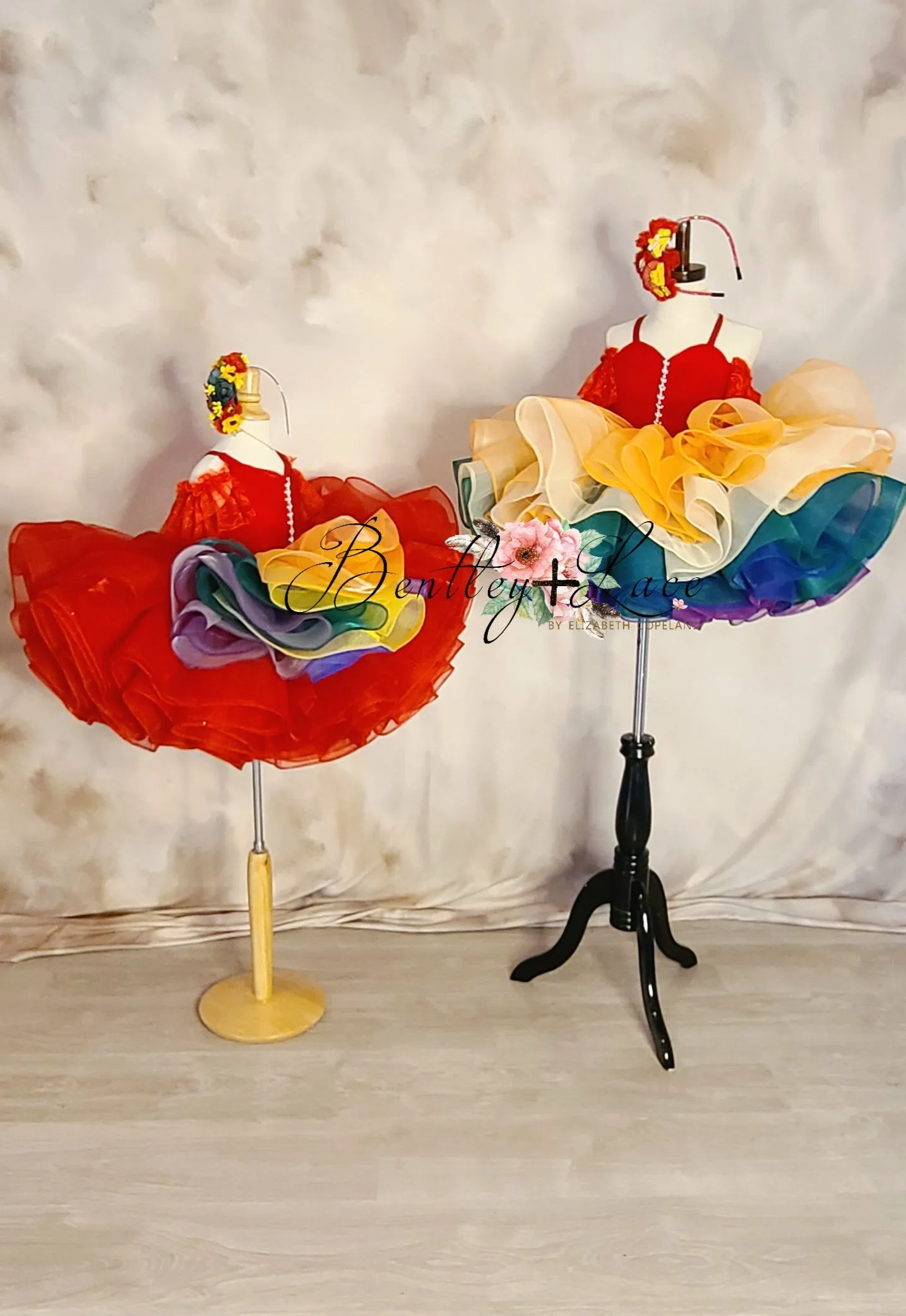 READY TO SHIP euc "Rainbow Hope" Petal Length Dress (3 Year-Petite 5 Year)