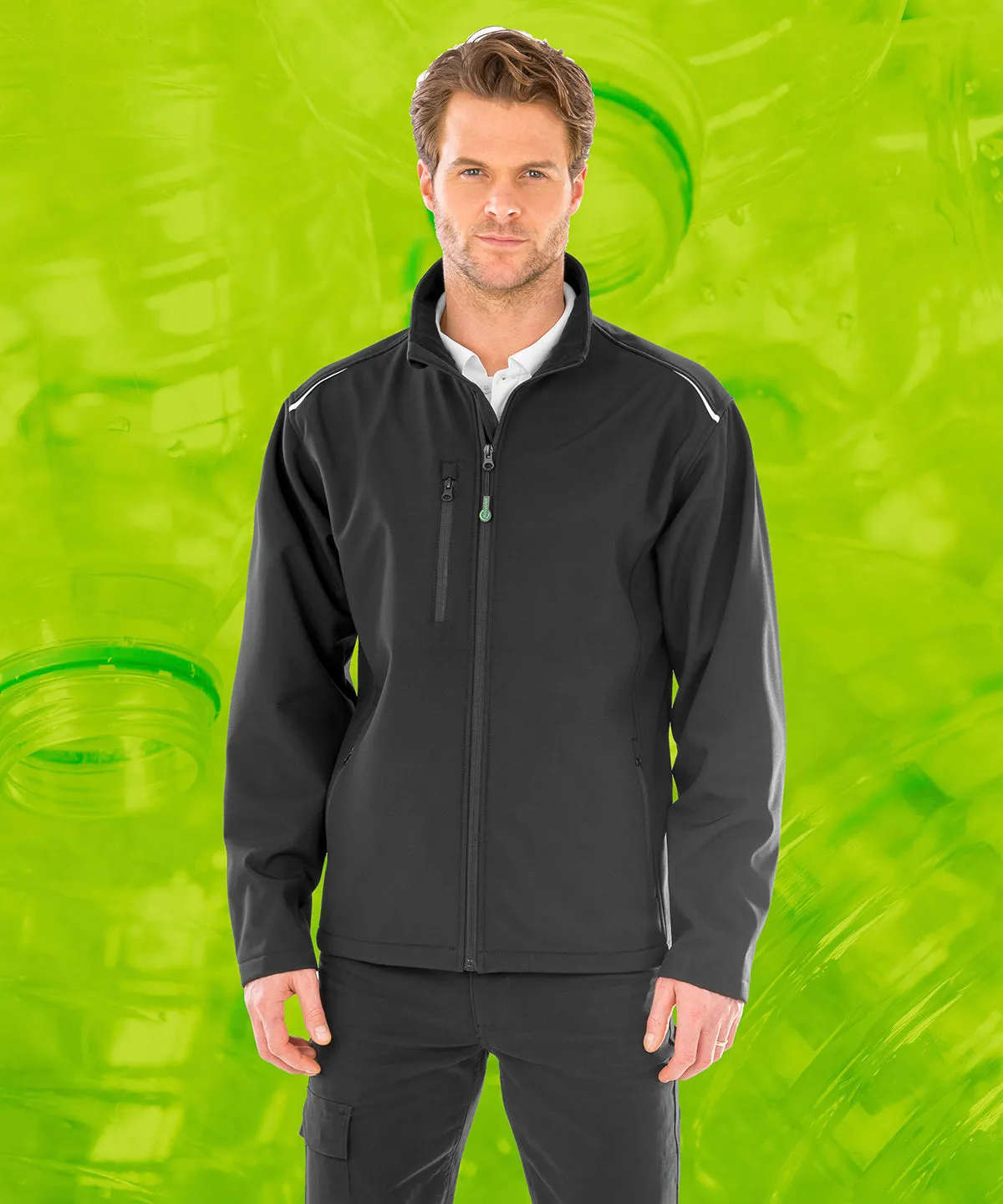 Recycled 3-layer printable softshell jacket | Navy