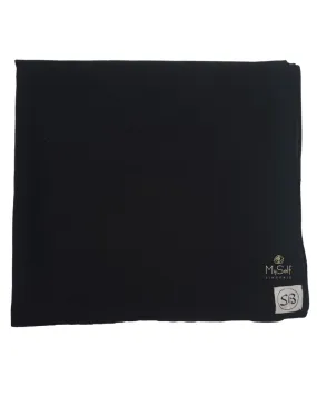 Scarf Bar Black Premium Solid Square Scarf