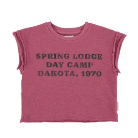 t'shirt | aubergine w/ "spring lodge" print