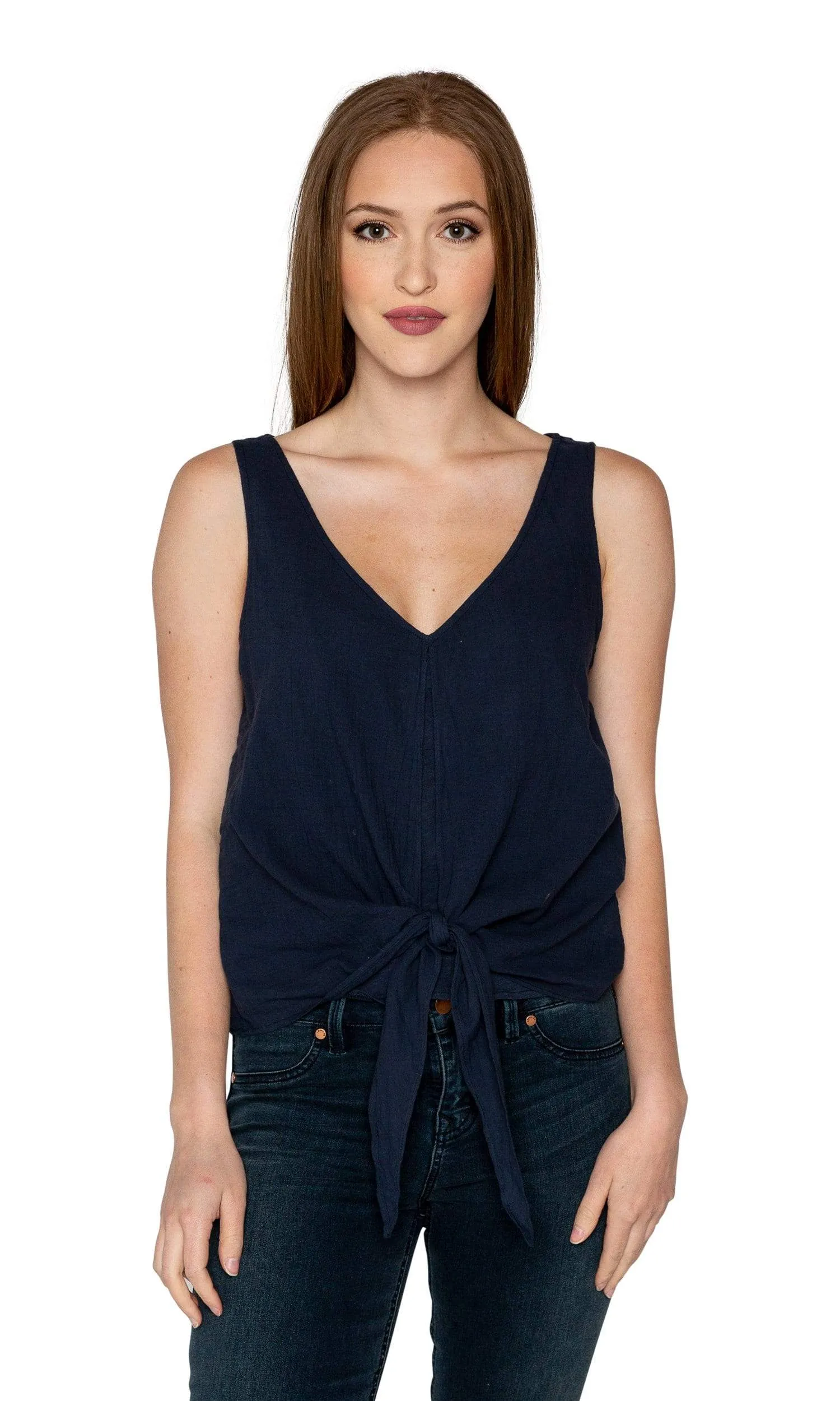 Velvet by Graham & Spencer Janna Tie Front Tank