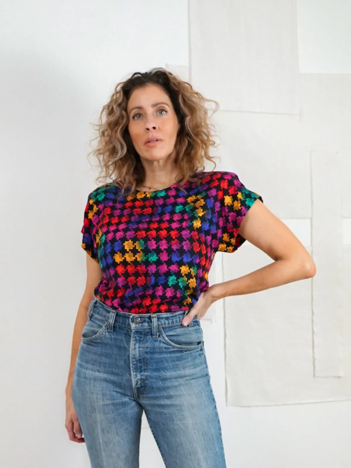 Vintage Abstract Rainbow Top