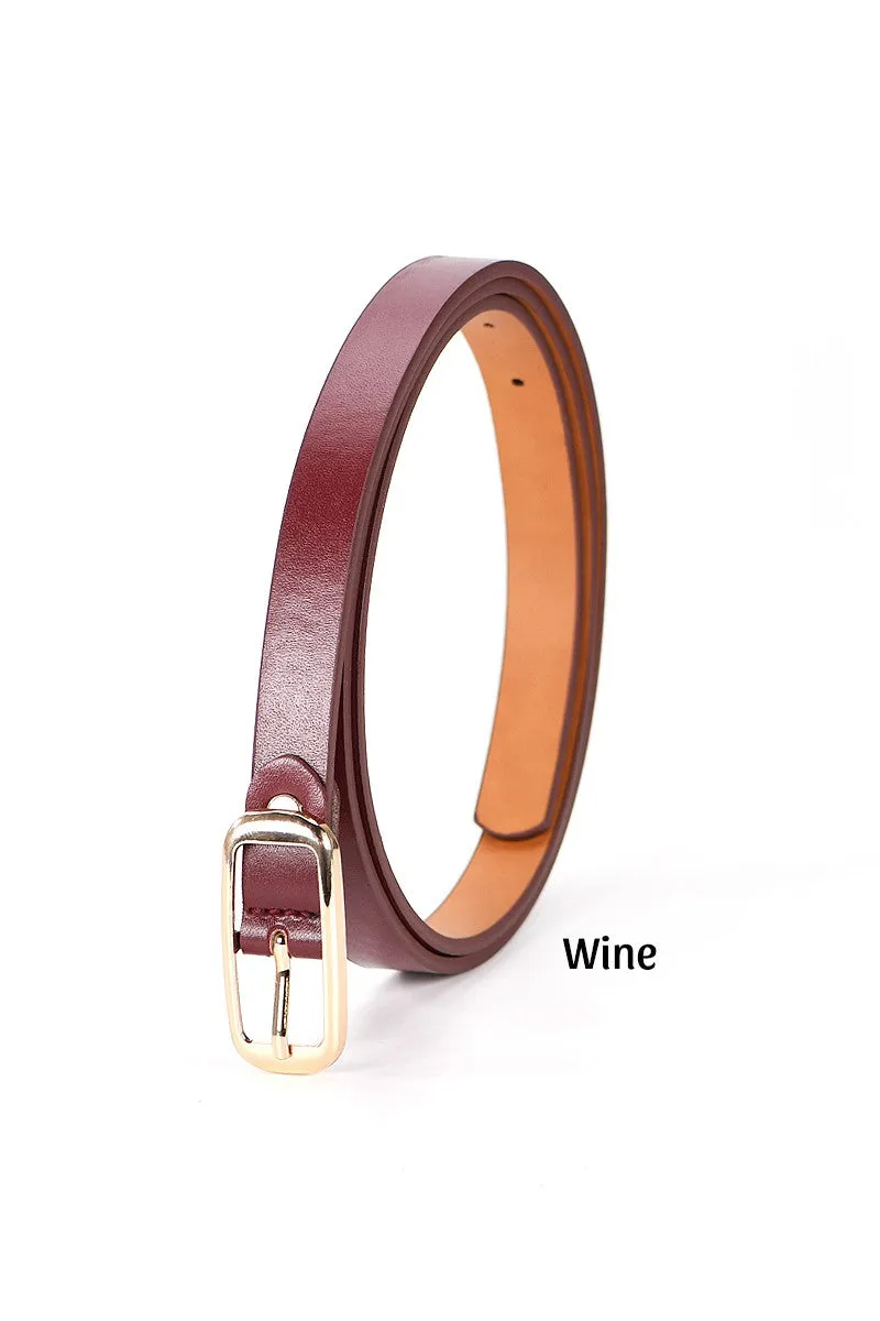 Women's skinny belt (Wine)