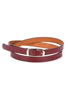 Women's skinny belt (Wine)